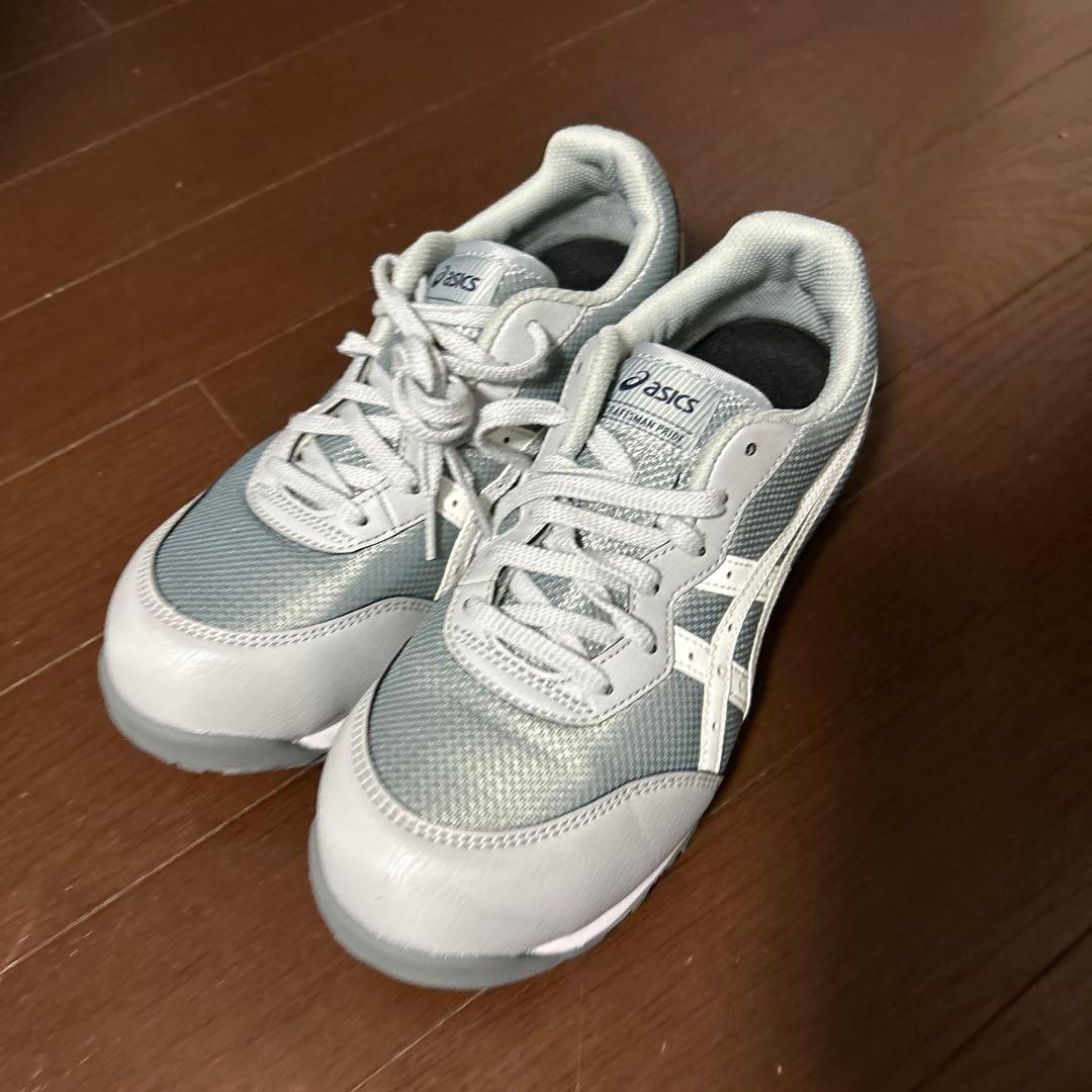 asics アシックス　安全靴　レディース　美品　23.5cm グレー