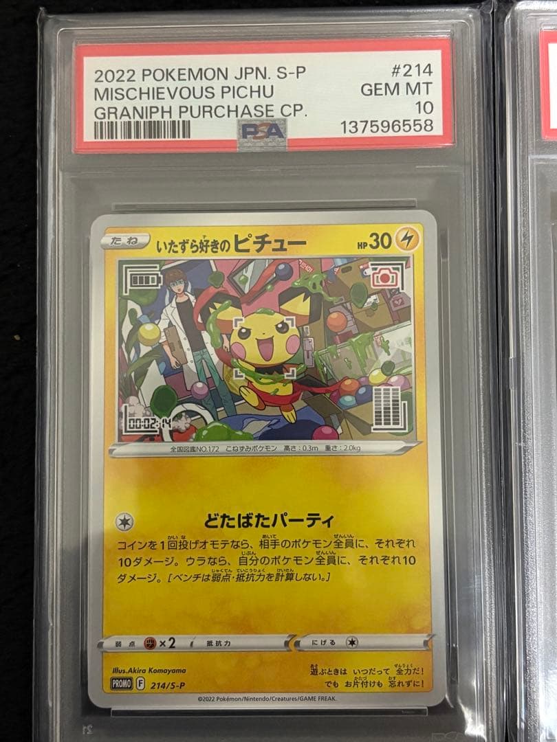 いたずら好きのピチューpsa10 けぎとうピカチュウpsa10 2枚セット
