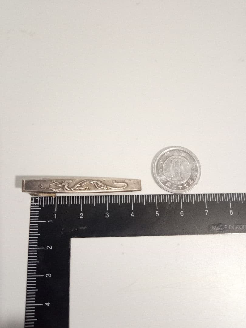 昭和レトロ　SILVER　ネクタイピン　龍　銀
