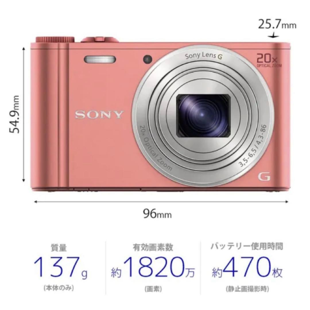 美品 SONY コンパクトデジタルカメラ ピンク DSC-WX350