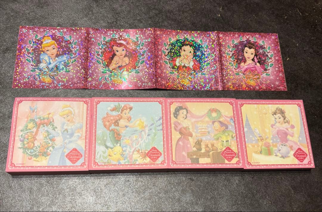 ディズニープリンセス クリスマス2004 メモパッド　4冊セット　レア