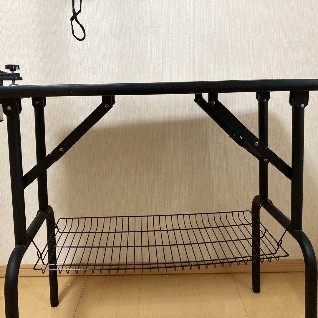 BTMトリミングテーブル ペット　折りたたみ　収納カゴ　トリミング台