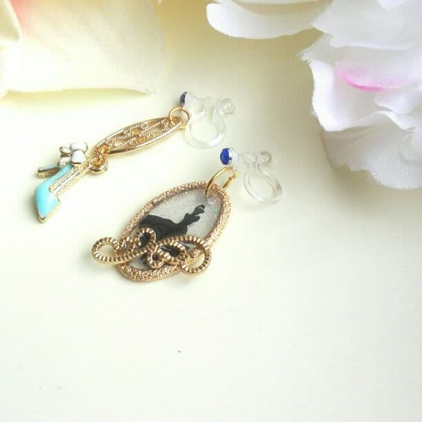 売れました　シンデレラ　イヤリング　レジン