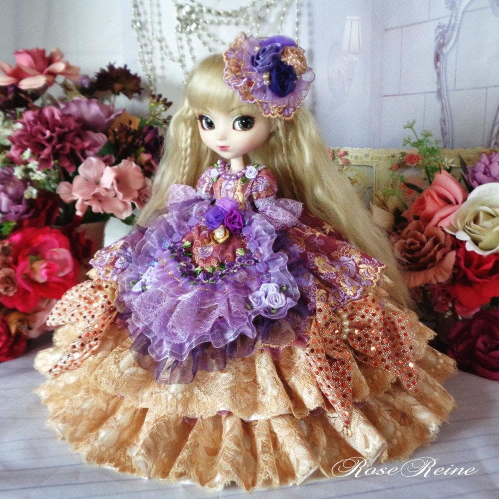 ★春祭特価！マリーアントワネット エレガントゴールドの豪華フリルドールドレス