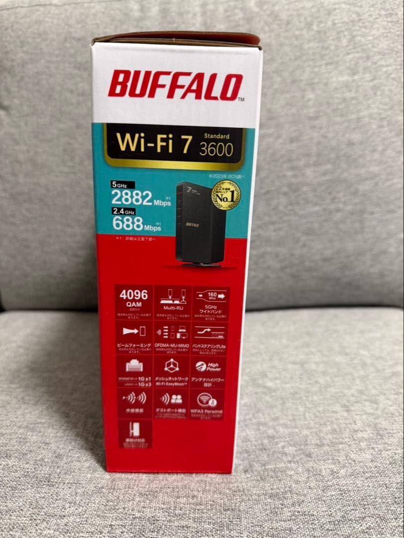 ルーター・ネットワーク機器 BUFFALO Wi-Fi 7 WSR3600BE4P-BK