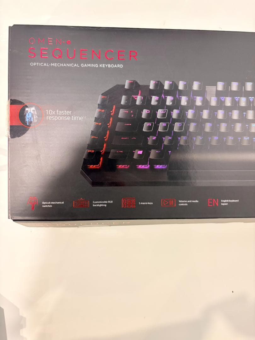 HP OMEN SEQUENCER ゲーミングキーボード 青軸 光学式スイッチ