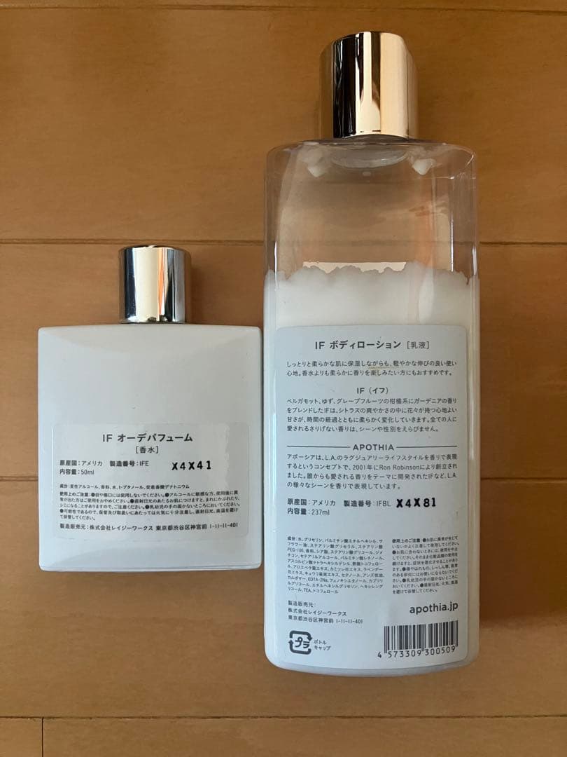 APOTHIA IF 香水 50ml & ボディローション 200ml