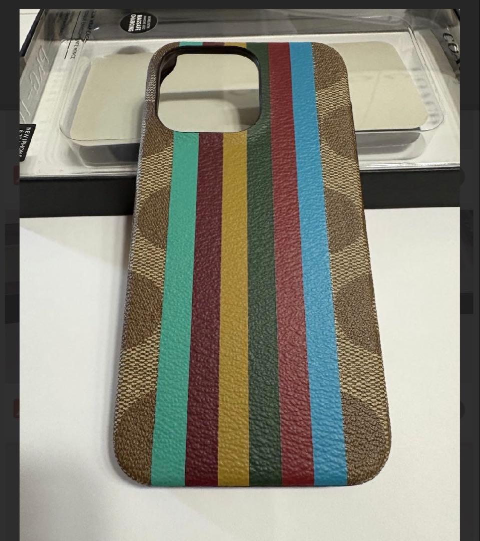 COACH iPhone13 pro ケースC8088 KHAKI MULTI