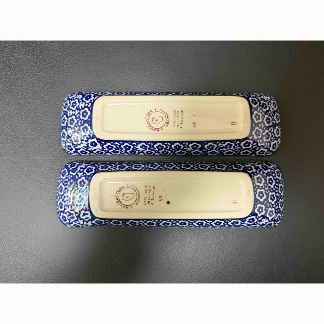 ポーランド食器 四角皿21cm 2点セット ポーリッシュポタリー