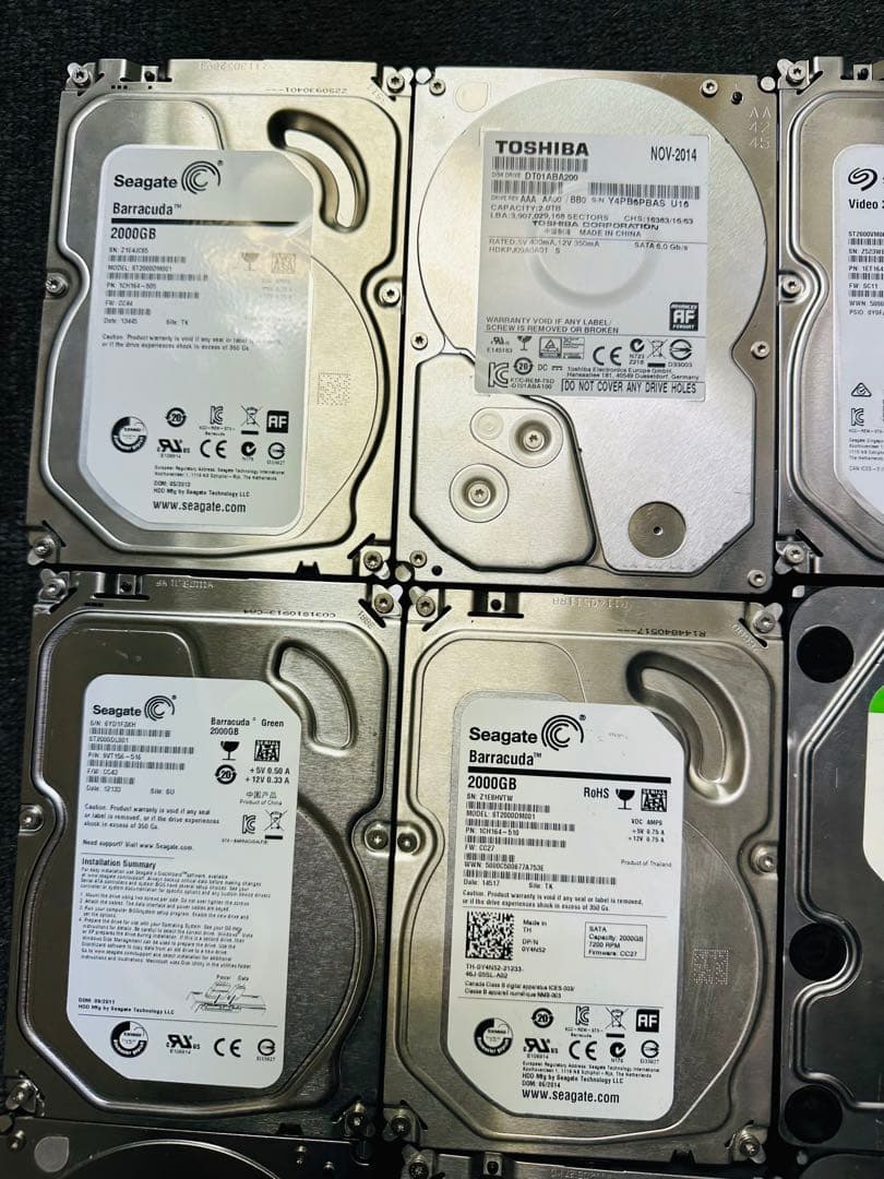 16点セット【ジャンク】3.5インチHDD/2TB*16個