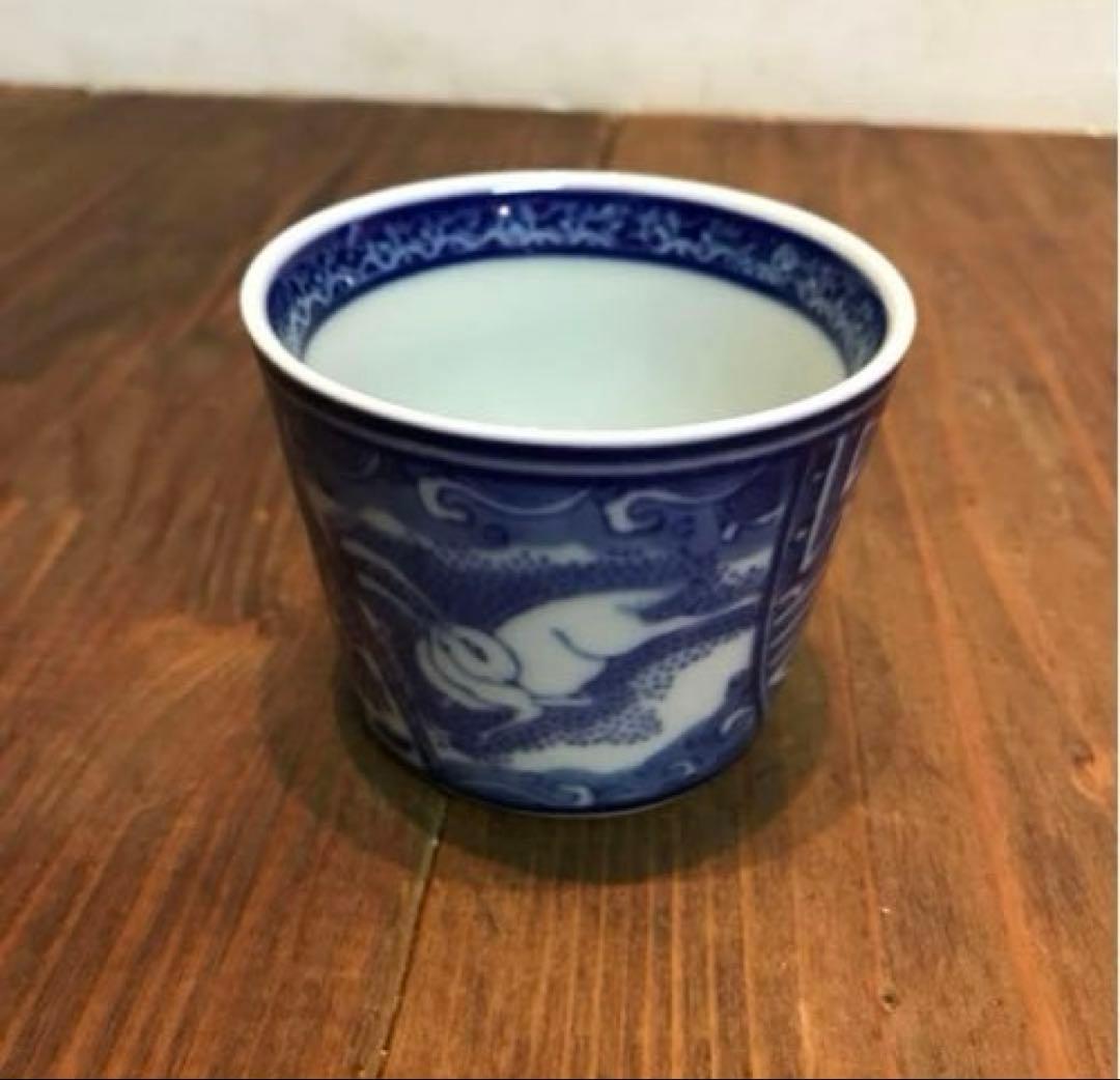 美品　古伊万里　波兎　蕎麦猪口　ソバ猪口　そばちょこ　向付　うさぎ　時代物