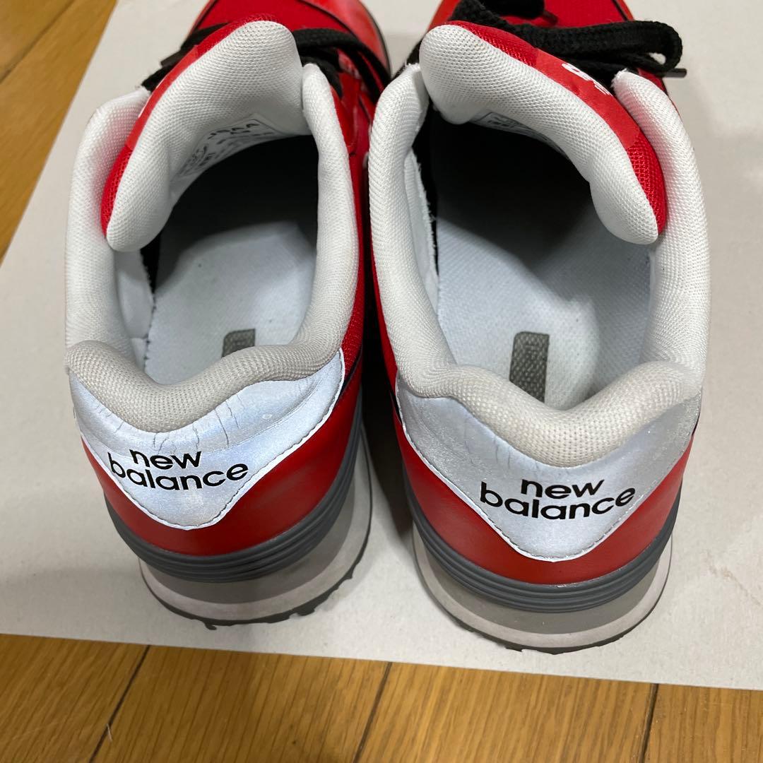 new balance 赤 スニーカー安全靴