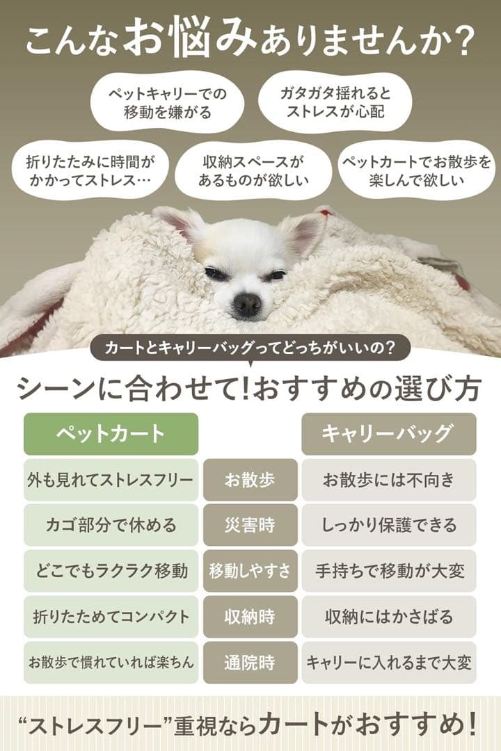 ペットカート　ベージュ　AP LAB　Airy Fold　サスペンション付き