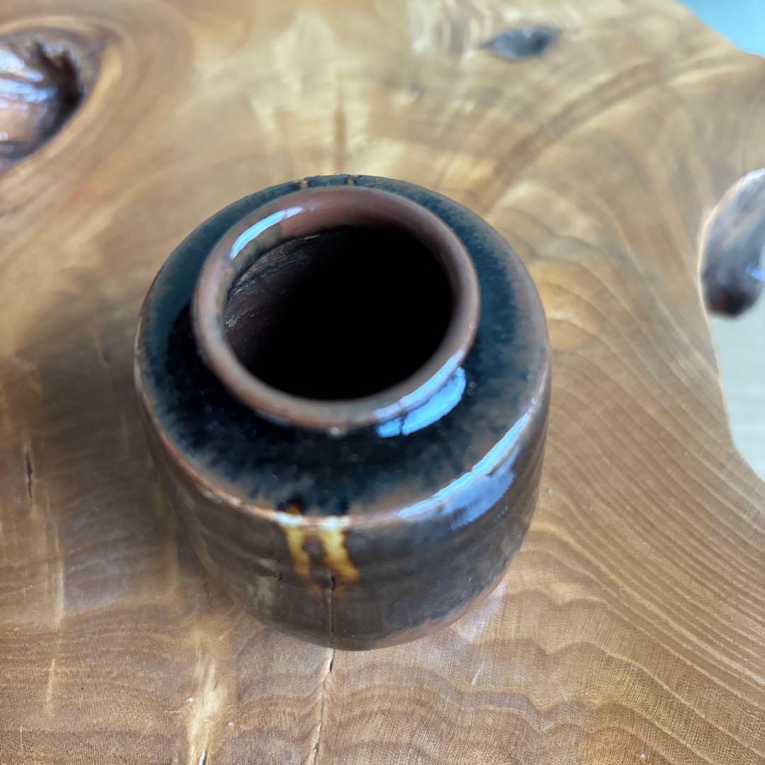 古瀬戸茶入 山口茂作 仕覆付 共箱 茶道具