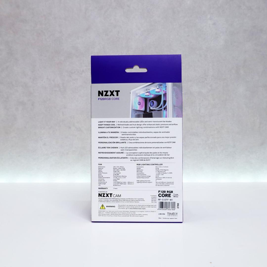 NZXT F120 RGB CORE WHITE 3個入×1個　㊳