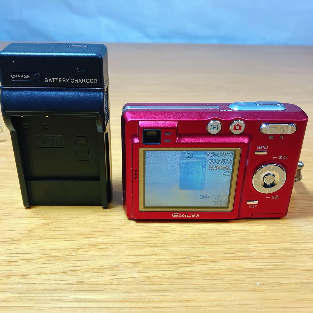 CASIO EX-Z50 レッド 赤 EXILIM 人気カラー SD付 動作品