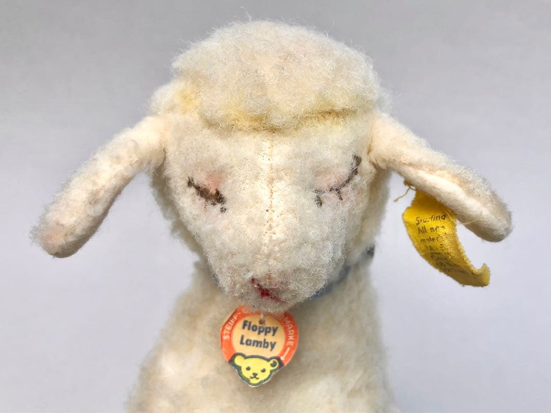 Steiff　ひつじのFloppy Lamby　お眠りひつじ　オールID　青
