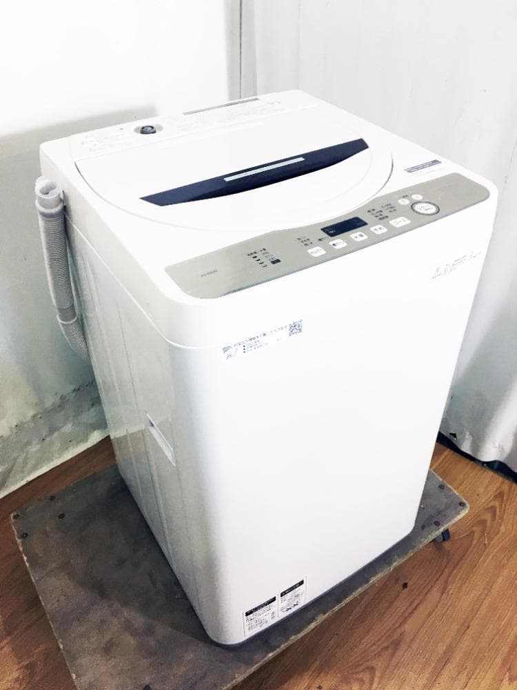 ★美品 中古★SHARP 6kg 洗濯機【ES-GE6D-T】GCBB