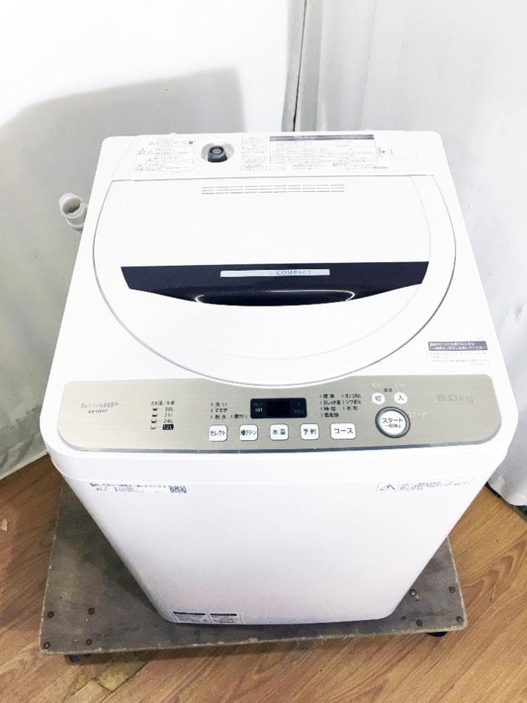 ★美品 中古★SHARP 6kg 洗濯機【ES-GE6D-T】GCBB