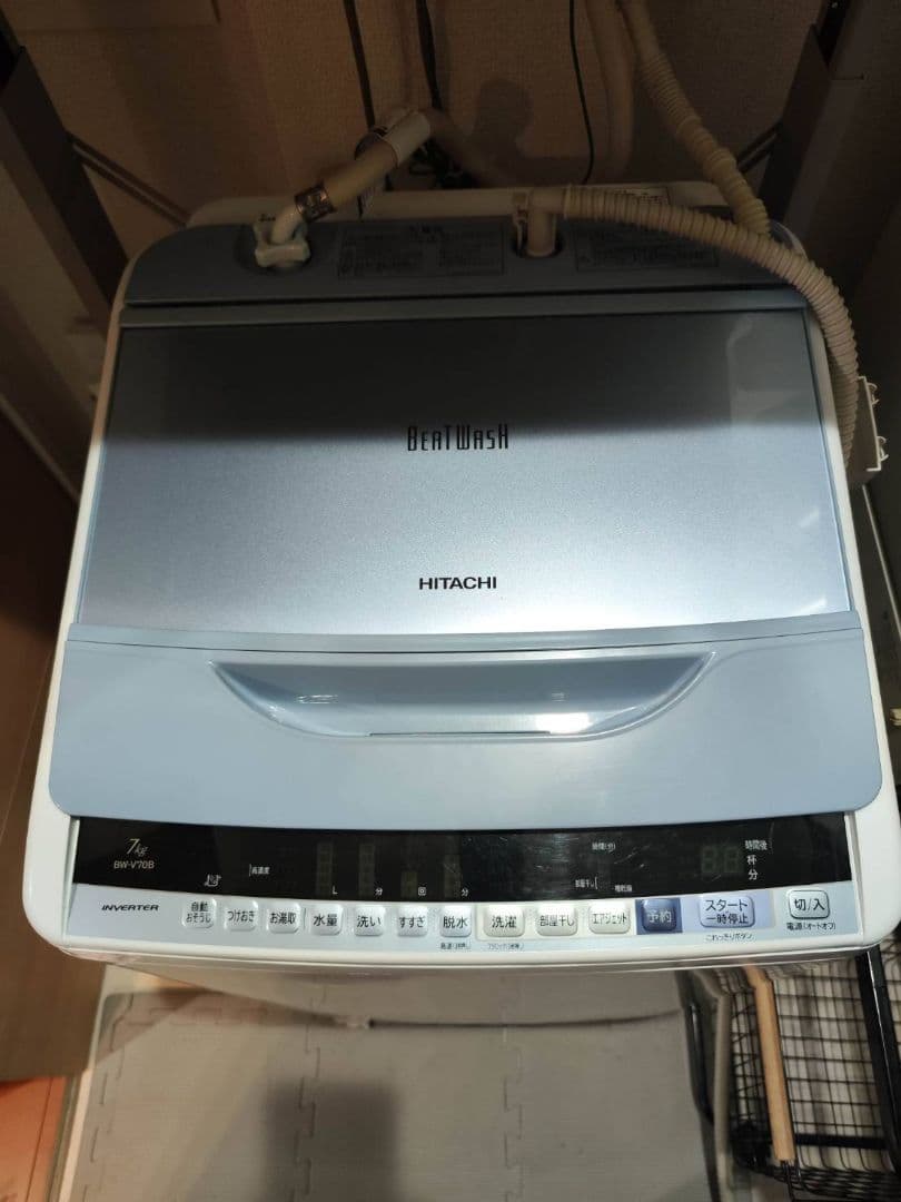 【引取限定価格　北海道旭川市】日立　乾燥機スタンド付　洗濯機セット