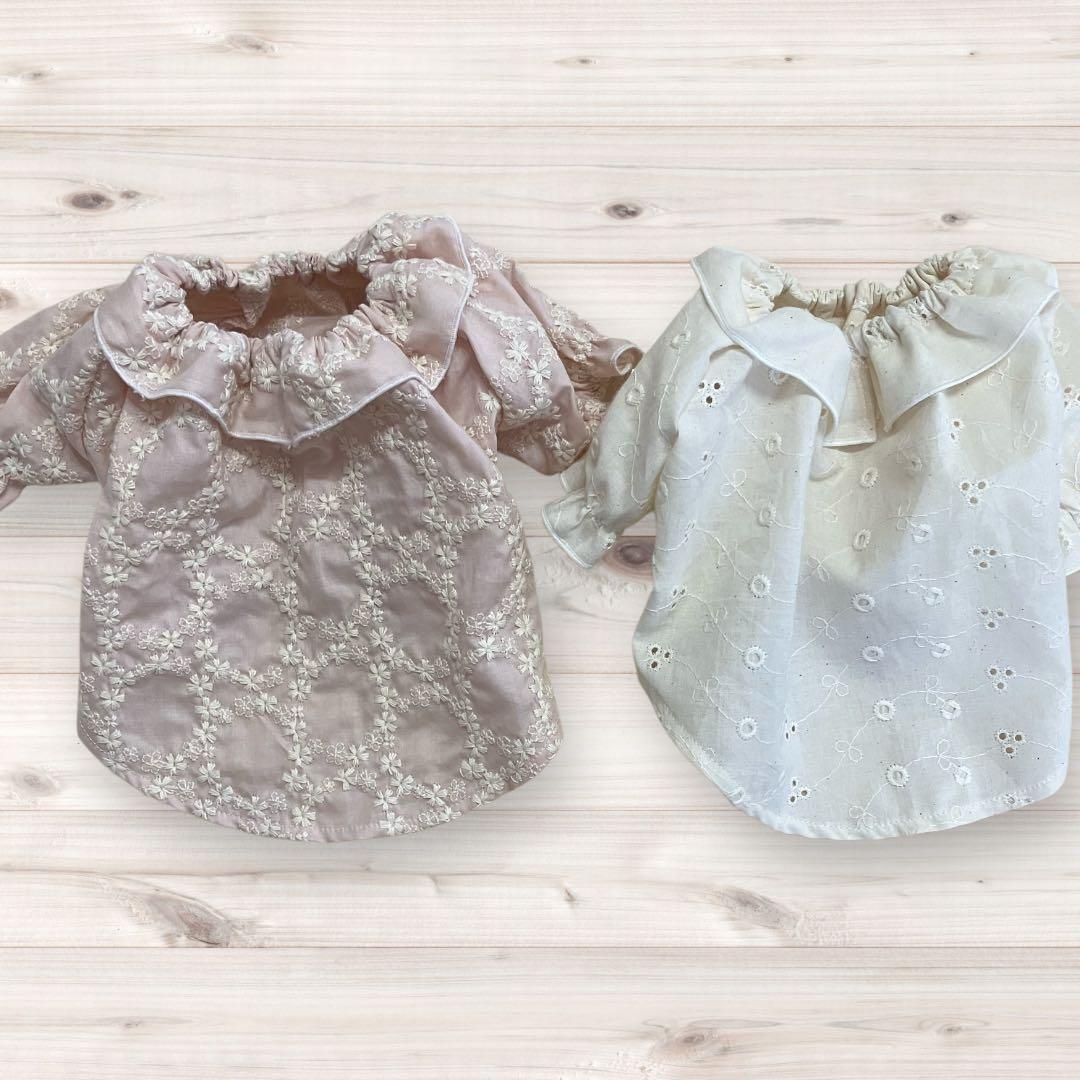 犬服ハンドメイドサロペットスカート＆ブラウス　　 　yume様オーダー品❁⃘*.゜