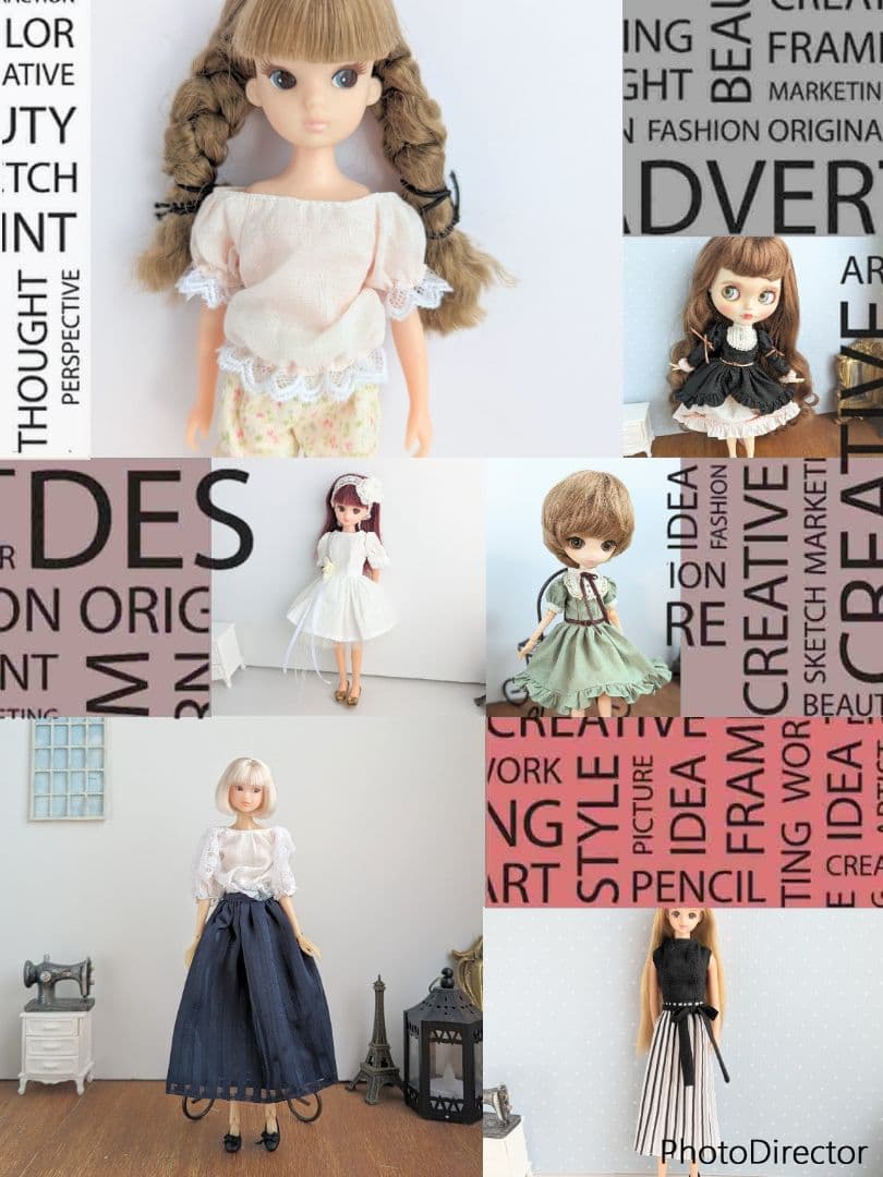 ※ドール服※サイズ変更について※ブライス※ハルモニアブルーム※momoko
