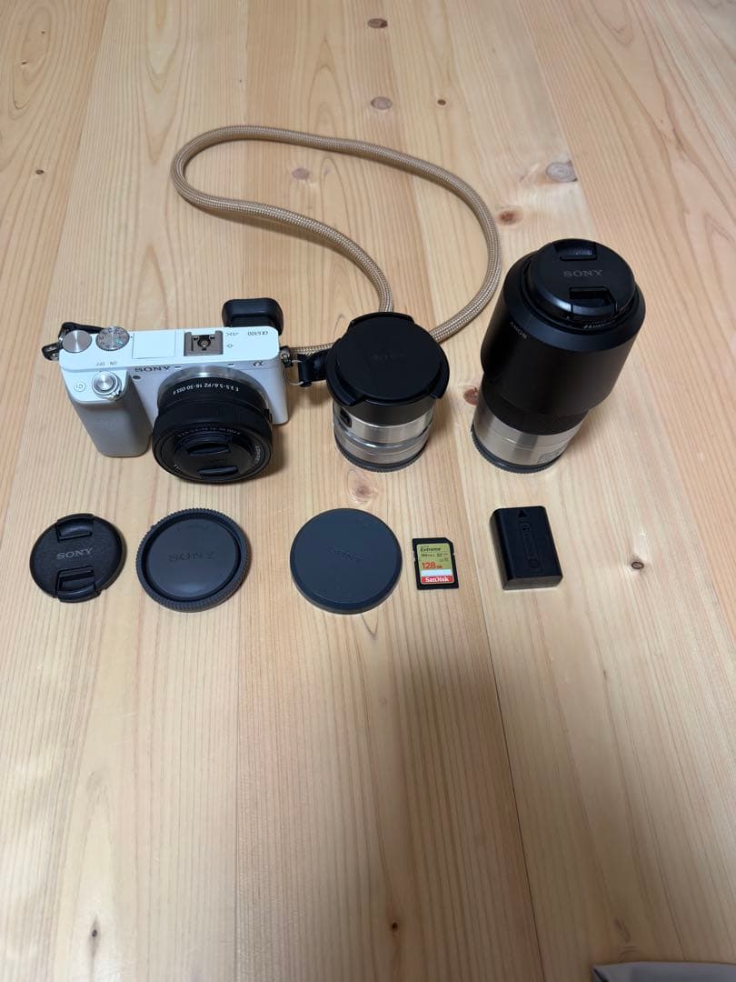 SONY α6100 ボディ ホワイト レンズセット