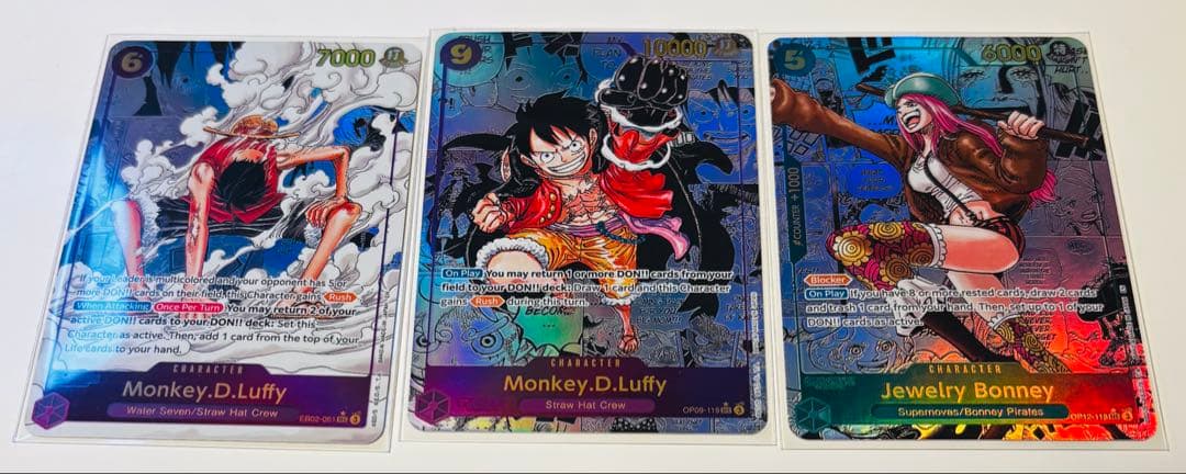 【海外版】モンキー・D・ルフィ SEC スーパーパラレル(コミパラ)3枚セット
