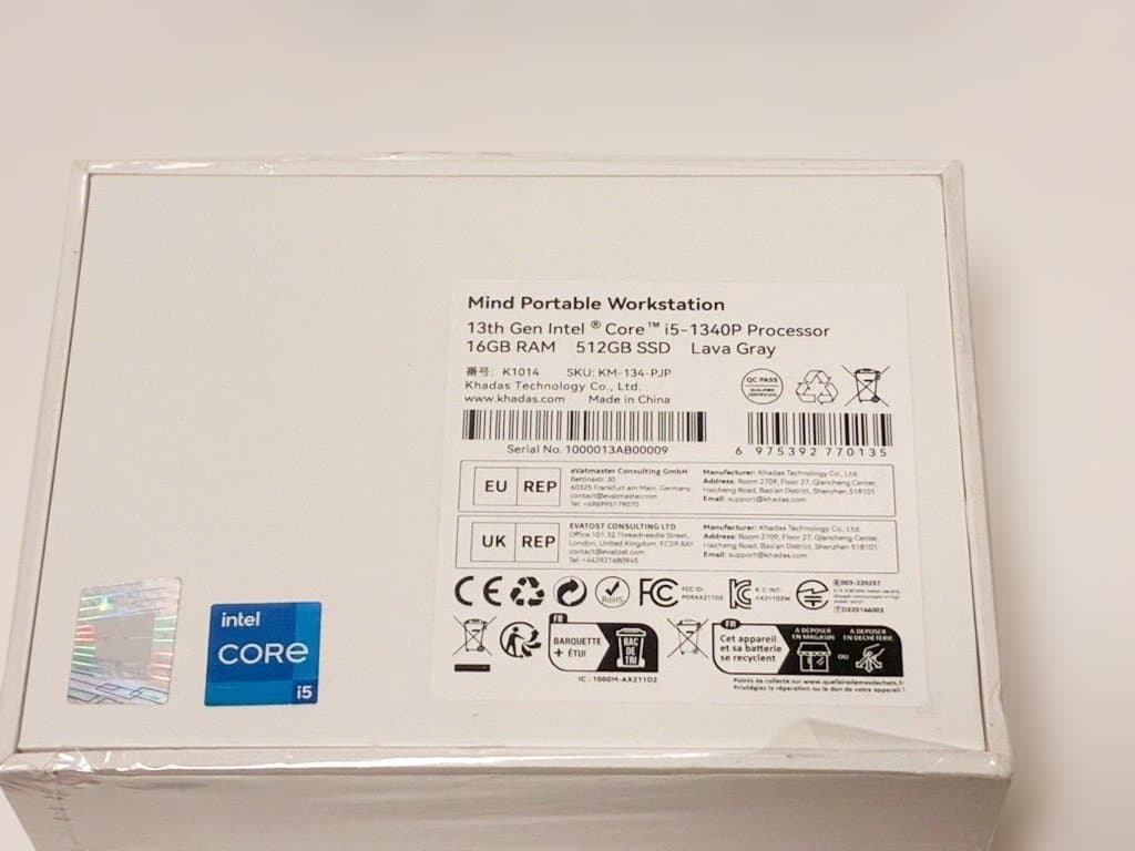 ミニPC Khadas Mind 1 Intel Core i5-1340P + Dock