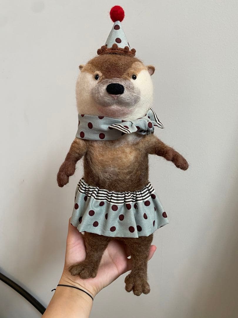 カワウソくん　羊毛フェルト　大きめ