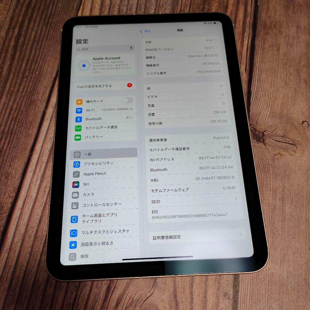 apple iPad mini 第6世代 256GB SIMフリー