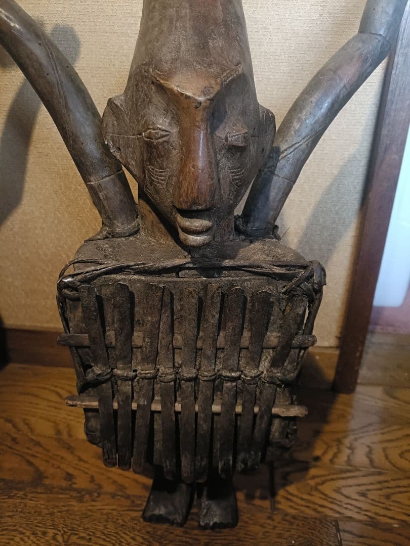コンゴ 民族楽器 サンザ Mbira 木彫り像トライバルアート アフリカ民族美術