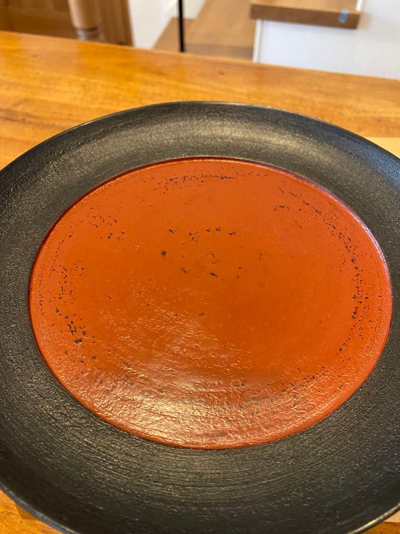 輪島　塗師　赤木明登氏の作品　日の丸　茶の皿