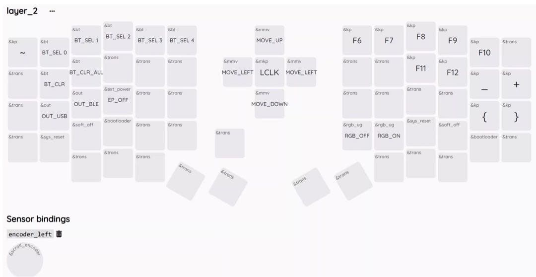 分離式 Sofle 無線 キーボード Bluetooth対応 キーキャップ無