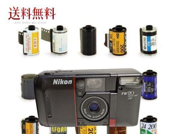 送料無料★ケース付Nikon TW20 フィルムカメラ 動作未確認 レトロ
