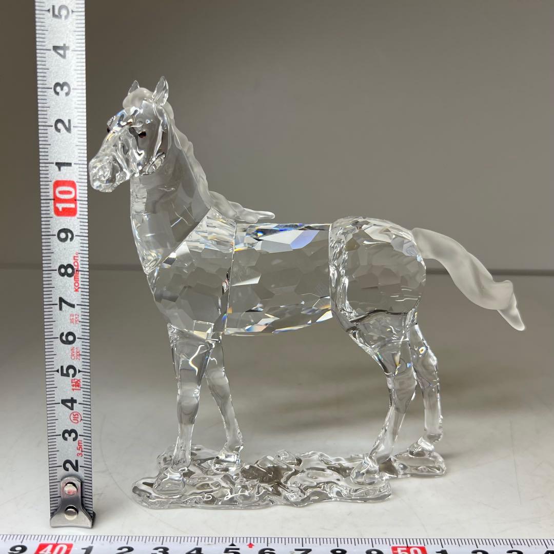 スワロフスキー 馬 置物 共箱 h13.5cm 東キ8-0315☆1F