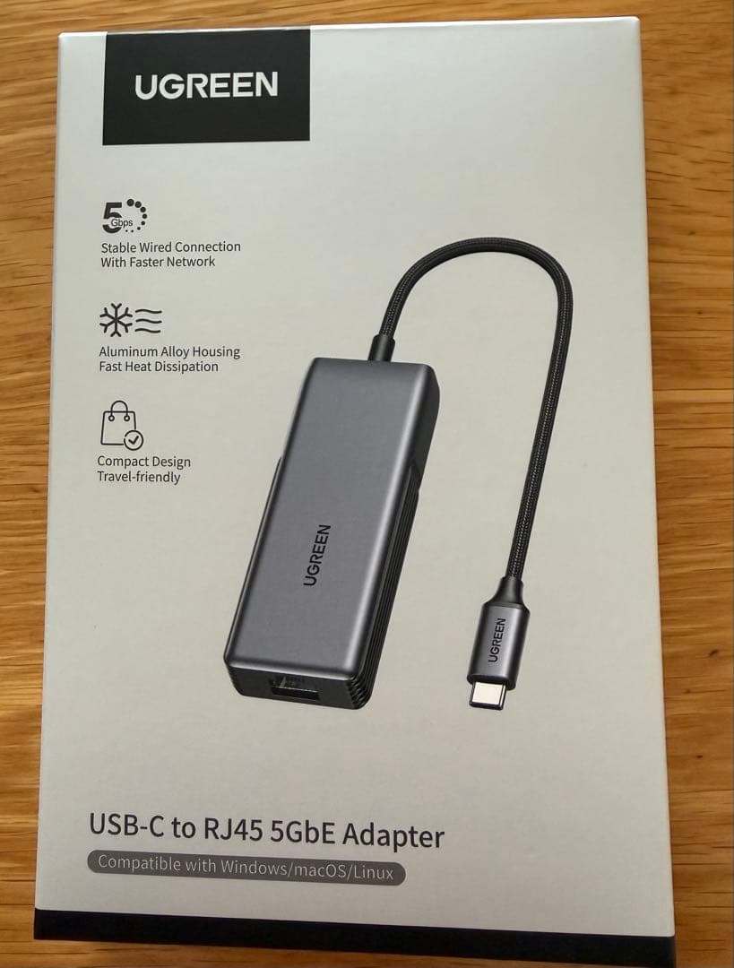 UGREEN USB-C to RJ45 5GbE アダプター