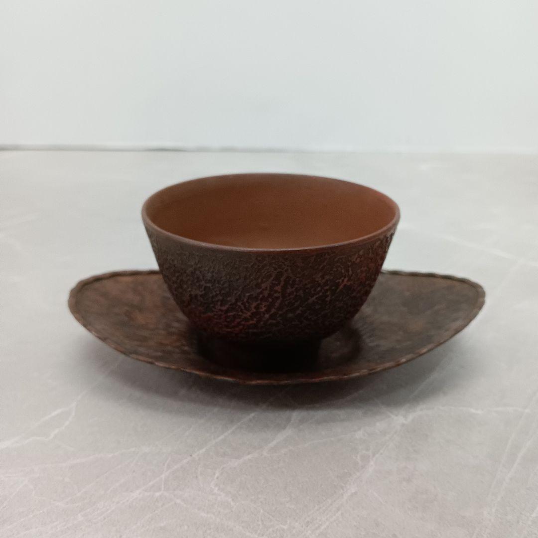 ♢227 備前焼 湯呑 湯冷まし 急須 茶托 陶器 金属工芸 煎茶道具 まとめて