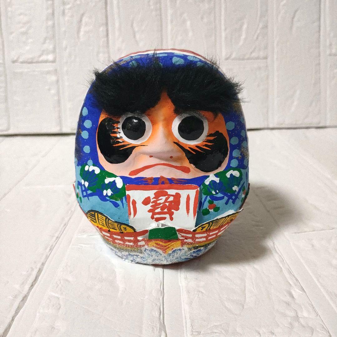 希少 松川だるま 仙台張子 4寸 宝船 宮城県 工芸品 daruma doll