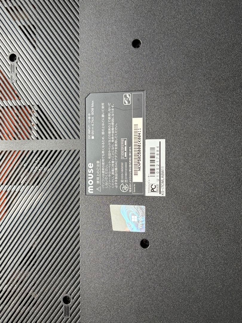 美品マウスノート　K5-17CMLABW11