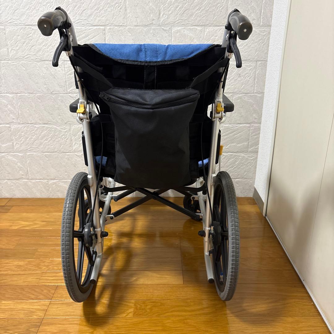NEXTCORE 折りたたみ介助式 車椅子 青