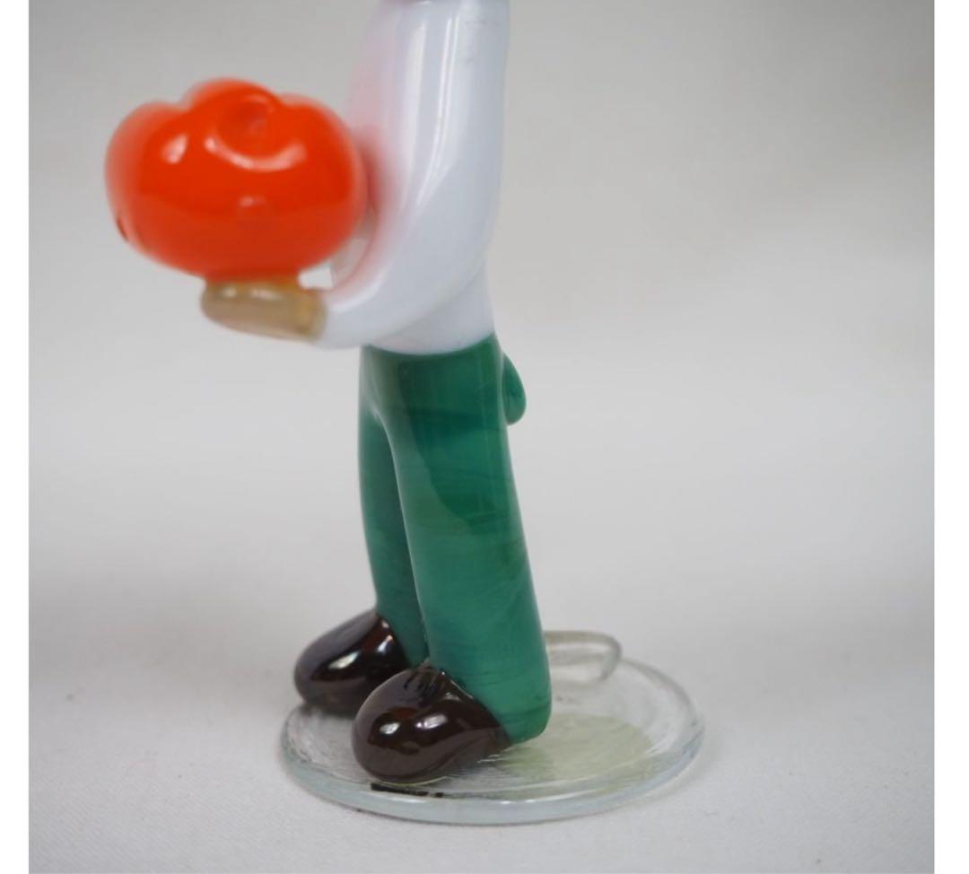 送料無料　可愛いガラス人形　レトロ置物　高さ9ｃｍ