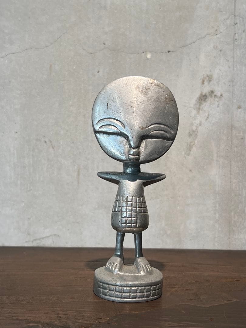 工芸品 african vintage Aluminium Ashanti Dolls
