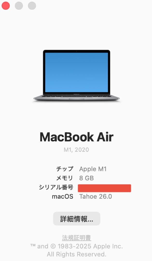 MacBook本体 MacBook Air M1 8GB 256GB