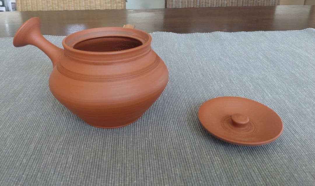 常滑焼 桑山圭洋造 朱泥 茶注 急須 茶道具　 木箱付き