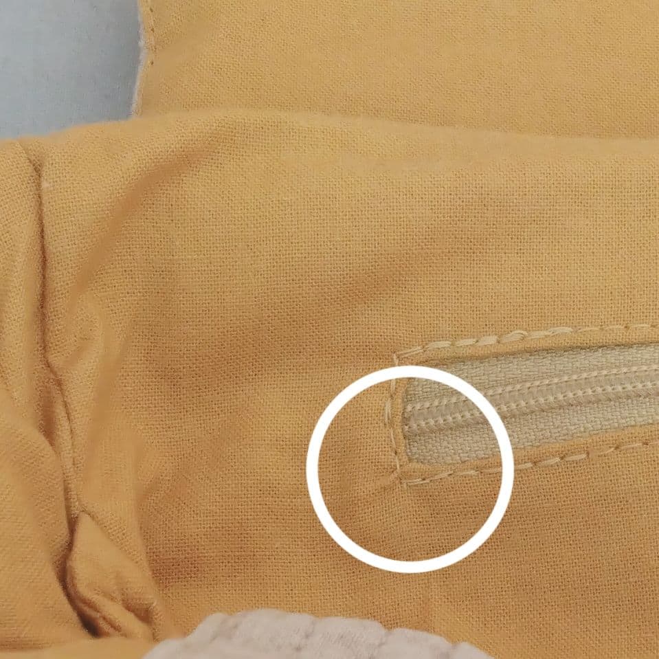 【訳あり】ポケットいっぱいヌビバッグ　上部ファスナー付き　ハンドメイド