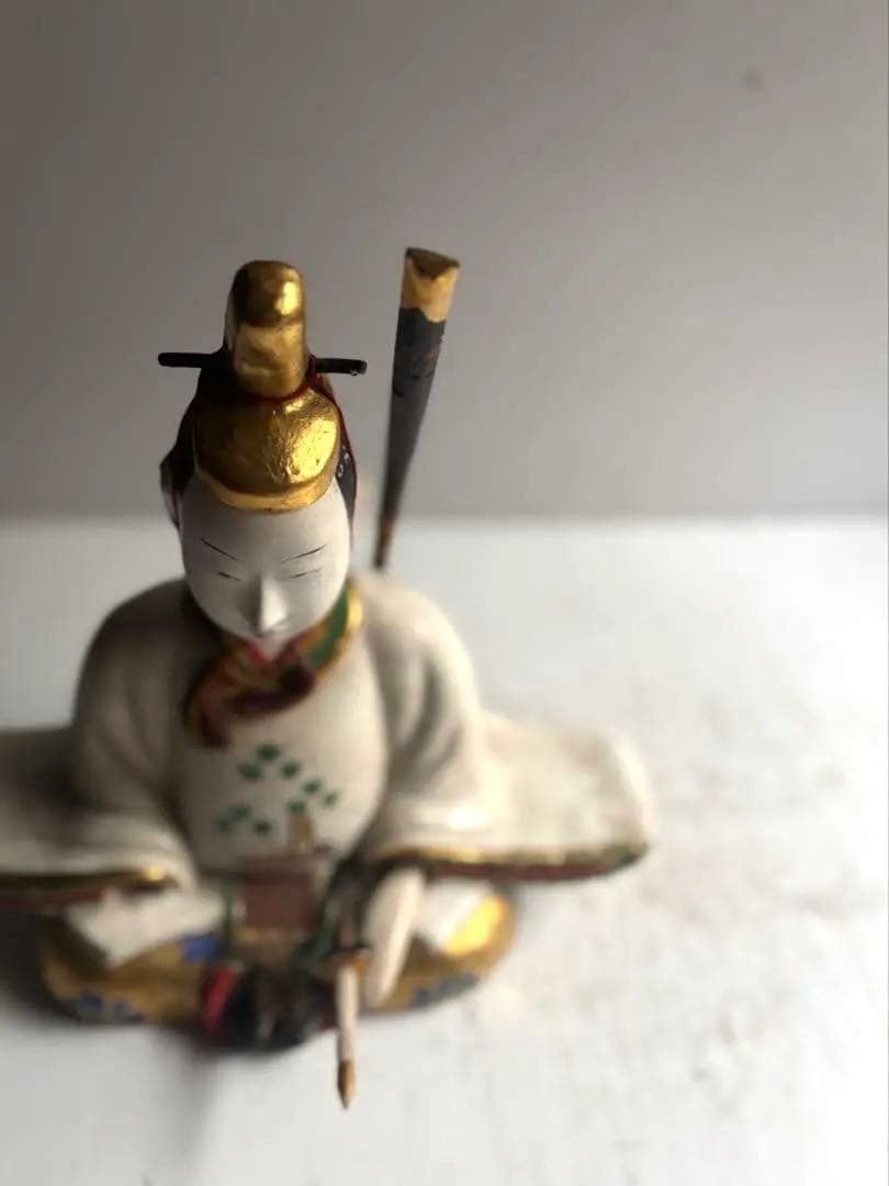 930 骨董 アンティーク 郷土玩具 天神人形 ② 白天神 菅原道真 明治 大正