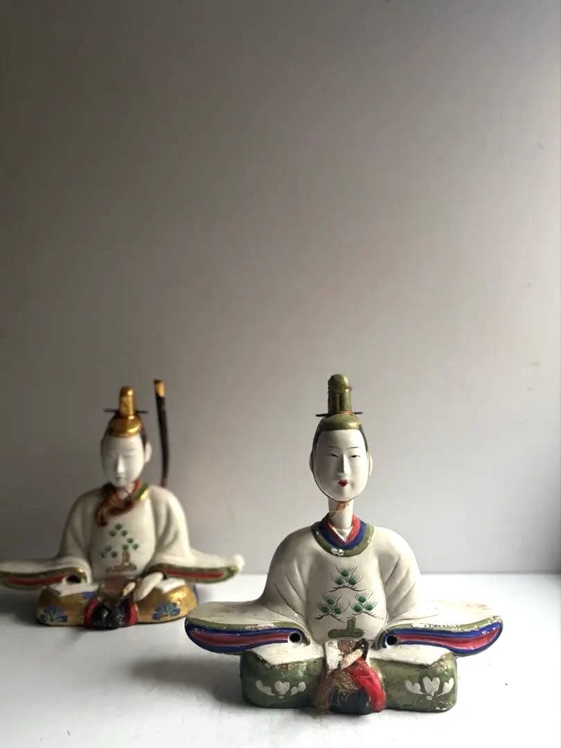 930 骨董 アンティーク 郷土玩具 天神人形 ② 白天神 菅原道真 明治 大正