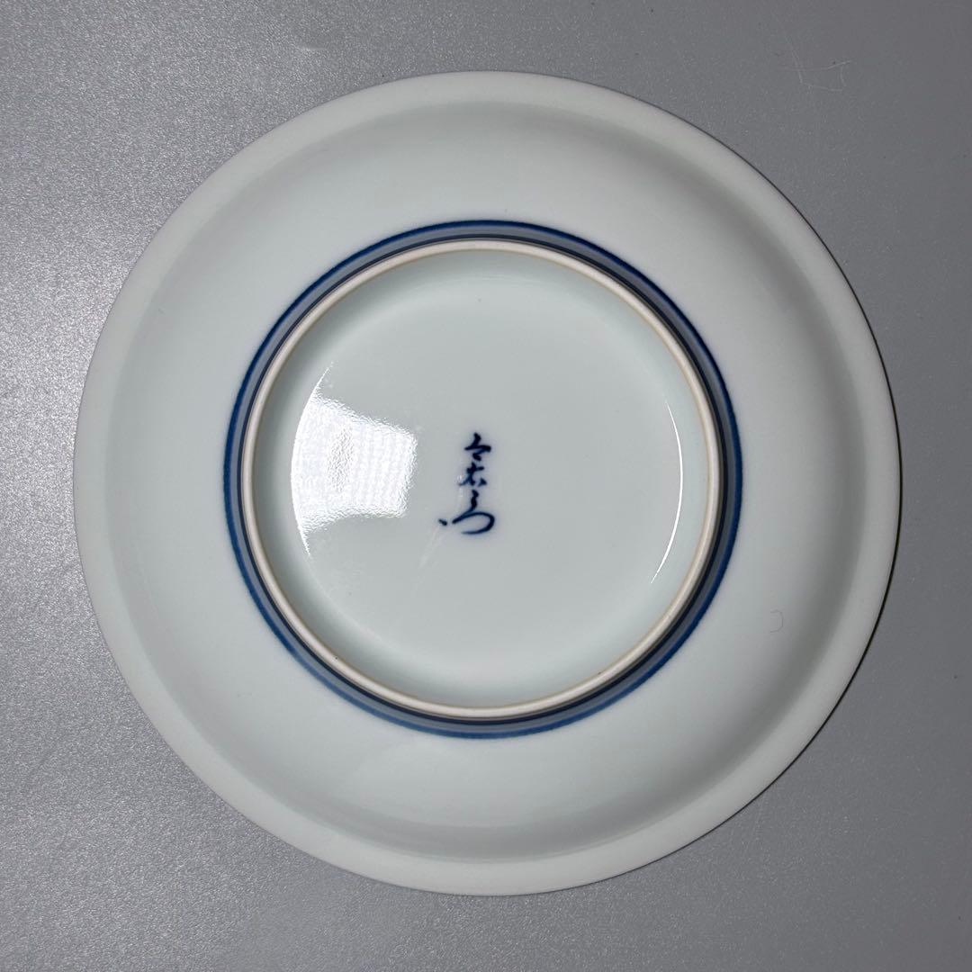 人間国宝　今右衛門　錦　牡丹絵皿　露草絵皿　共箱　二枚まとめて　皿立て二個付