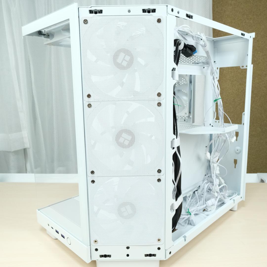 NZXT H6 Flow White ARGB ファン9個付き